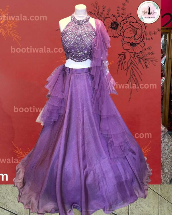 Purple Party Wear Designer Lehenga Choli