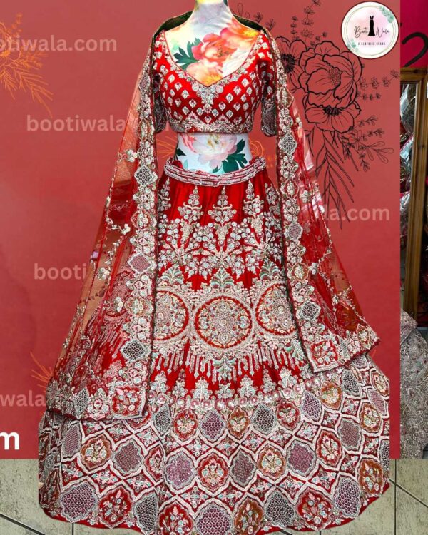 Red Designer Bridal Lehenga Choli
