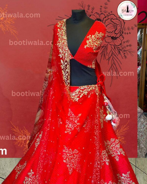 Raw Silk Party Wear Latest Lehenga