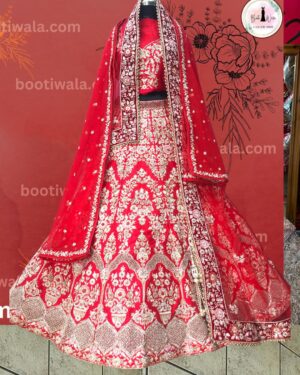 Red Silk Designer Bridal Lehenga Choli