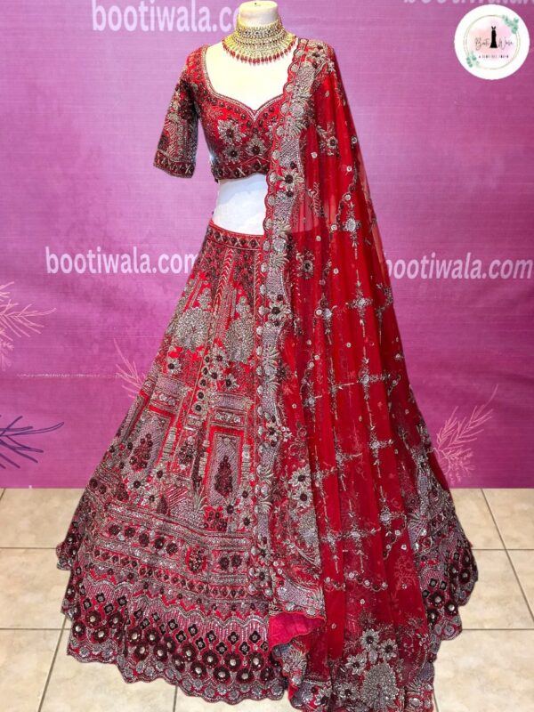 Maroon Bridal Designer Lehenga