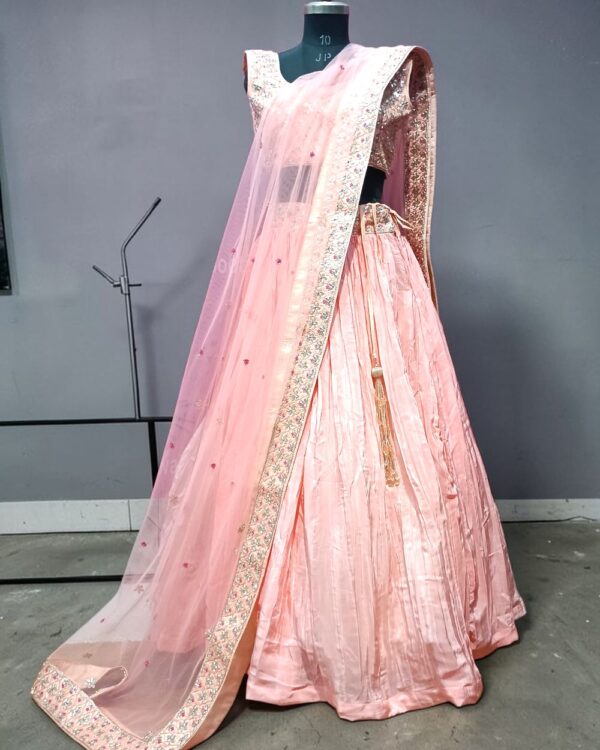Raw Silk Party Wear Latest Lehenga