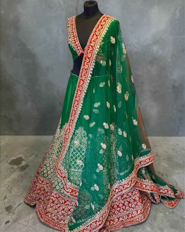 Red Party Wear Silk Lehenga Choli
