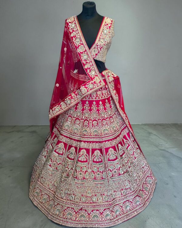 Rose Pink Bridal Lehenga Choli