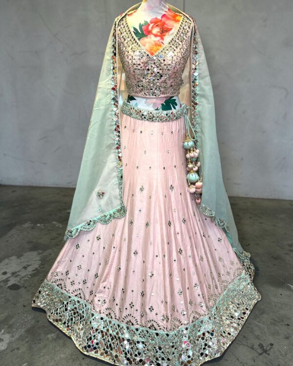Mirror Work Lehenga Abhinav Mishra Inspire