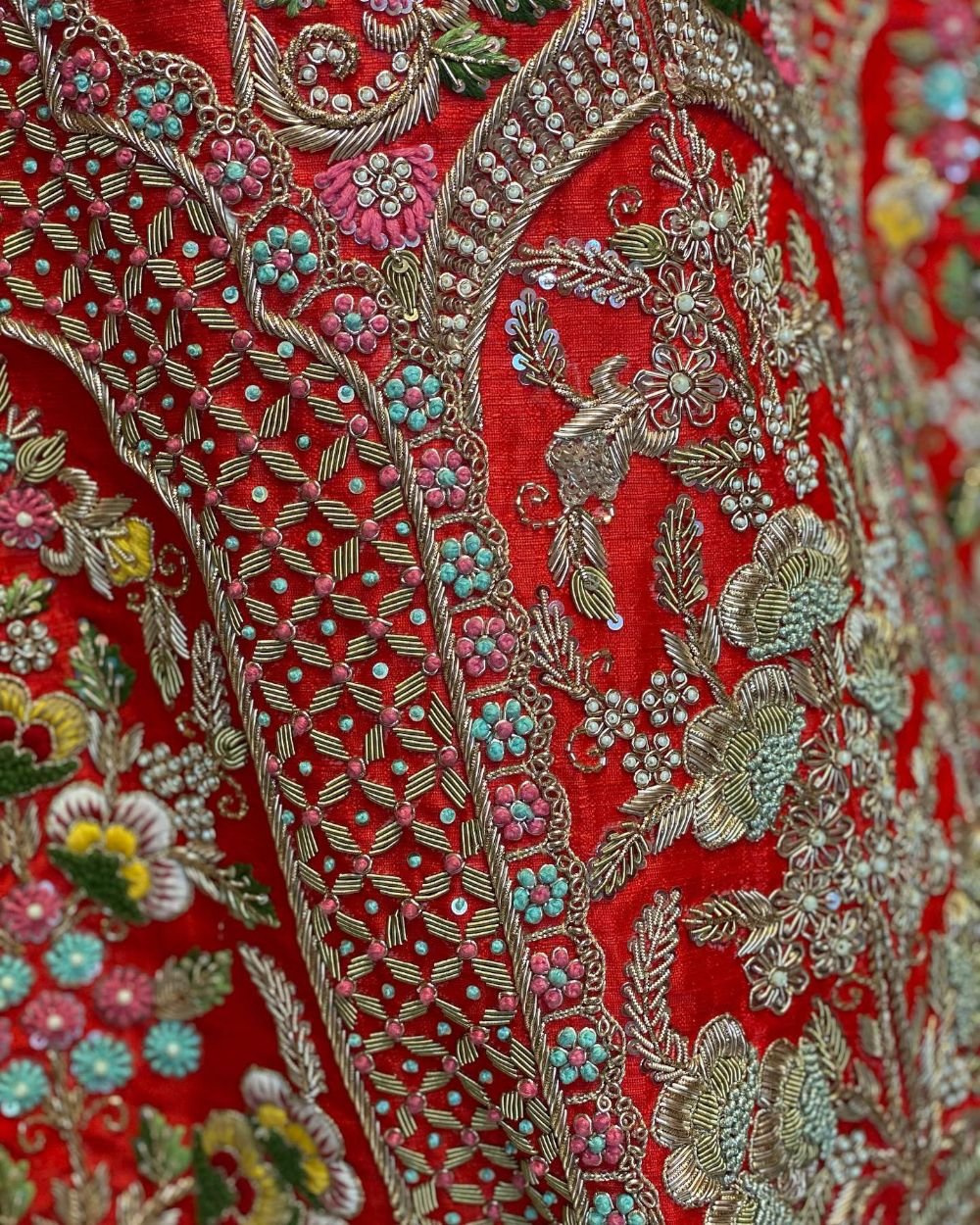 Obmre Silk Hand Emblished Designer Lehenga Choli Set (Copy) (Copy) (Copy) (Copy) (Copy)