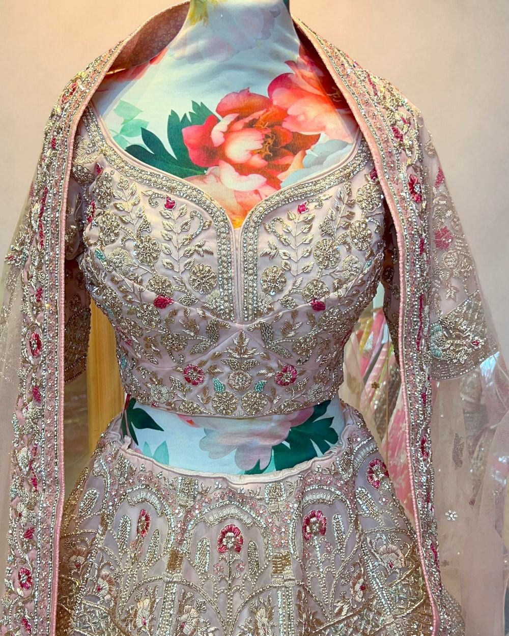 Obmre Silk Hand Emblished Designer Lehenga Choli Set (Copy) (Copy) (Copy)