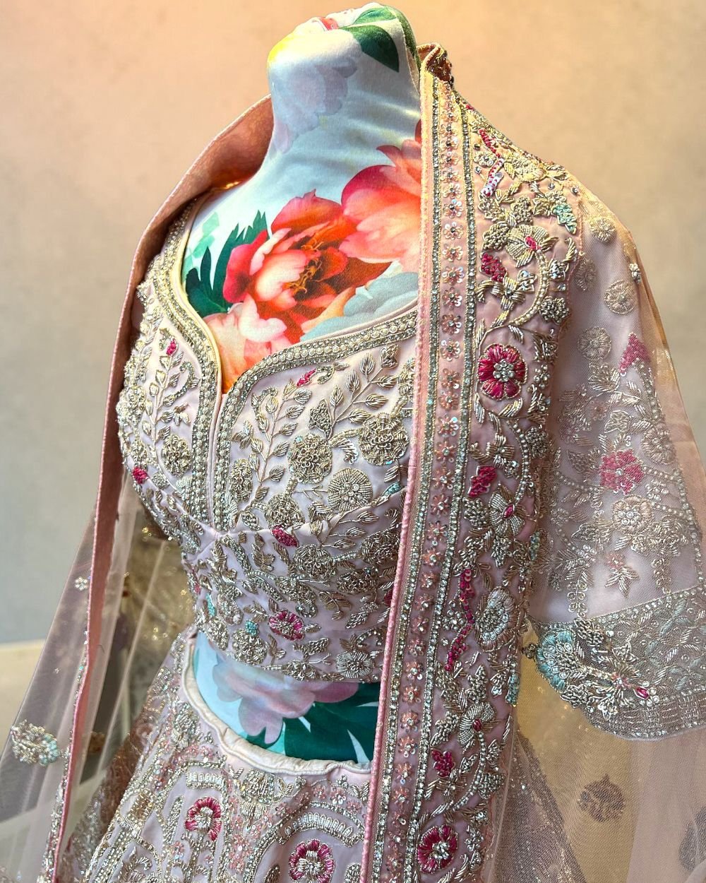 Obmre Silk Hand Emblished Designer Lehenga Choli Set (Copy) (Copy) (Copy)
