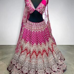 Obmre Silk Hand Emblished Designer Lehenga Choli Set