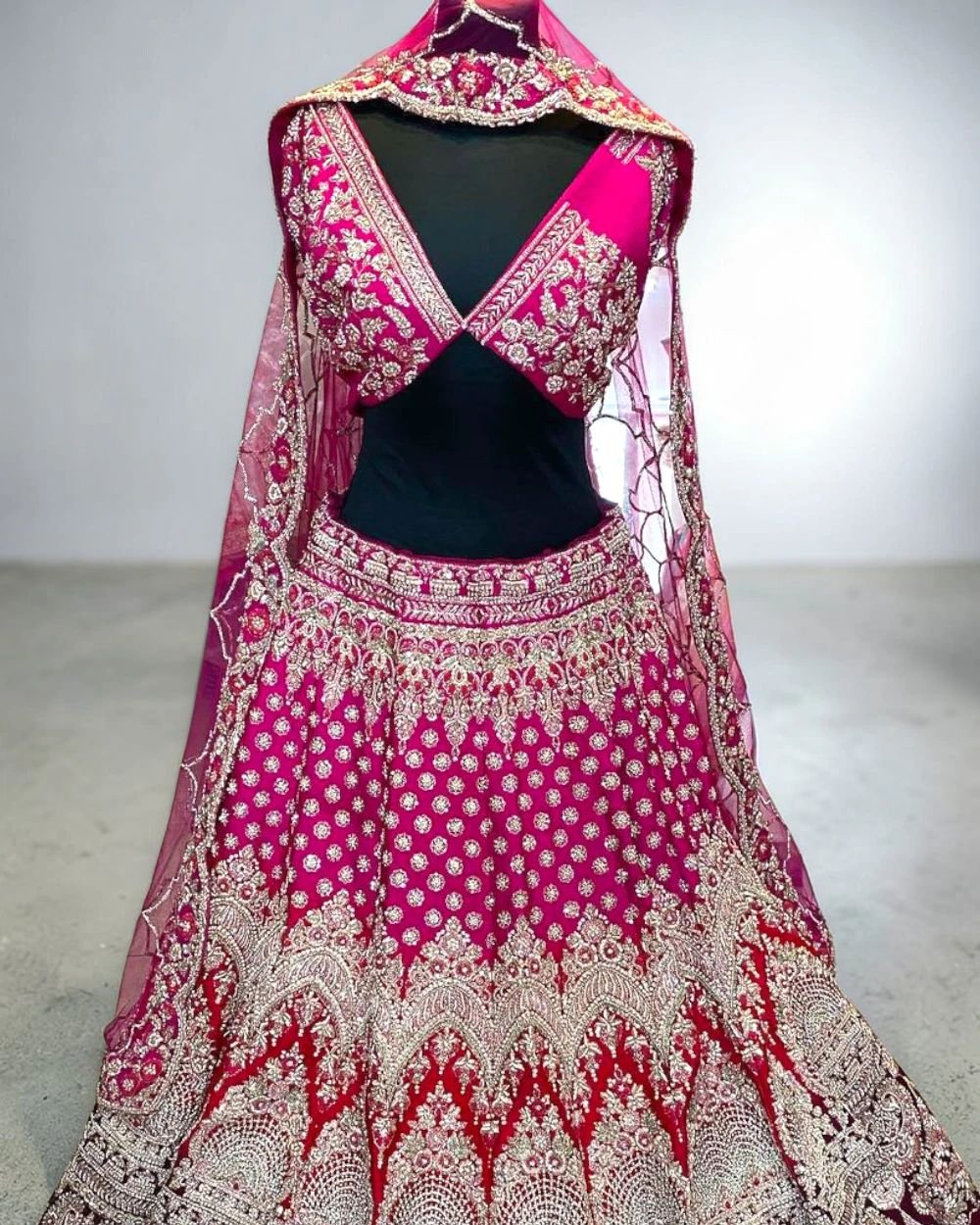 Obmre Silk Hand Emblished Designer Lehenga Choli Set