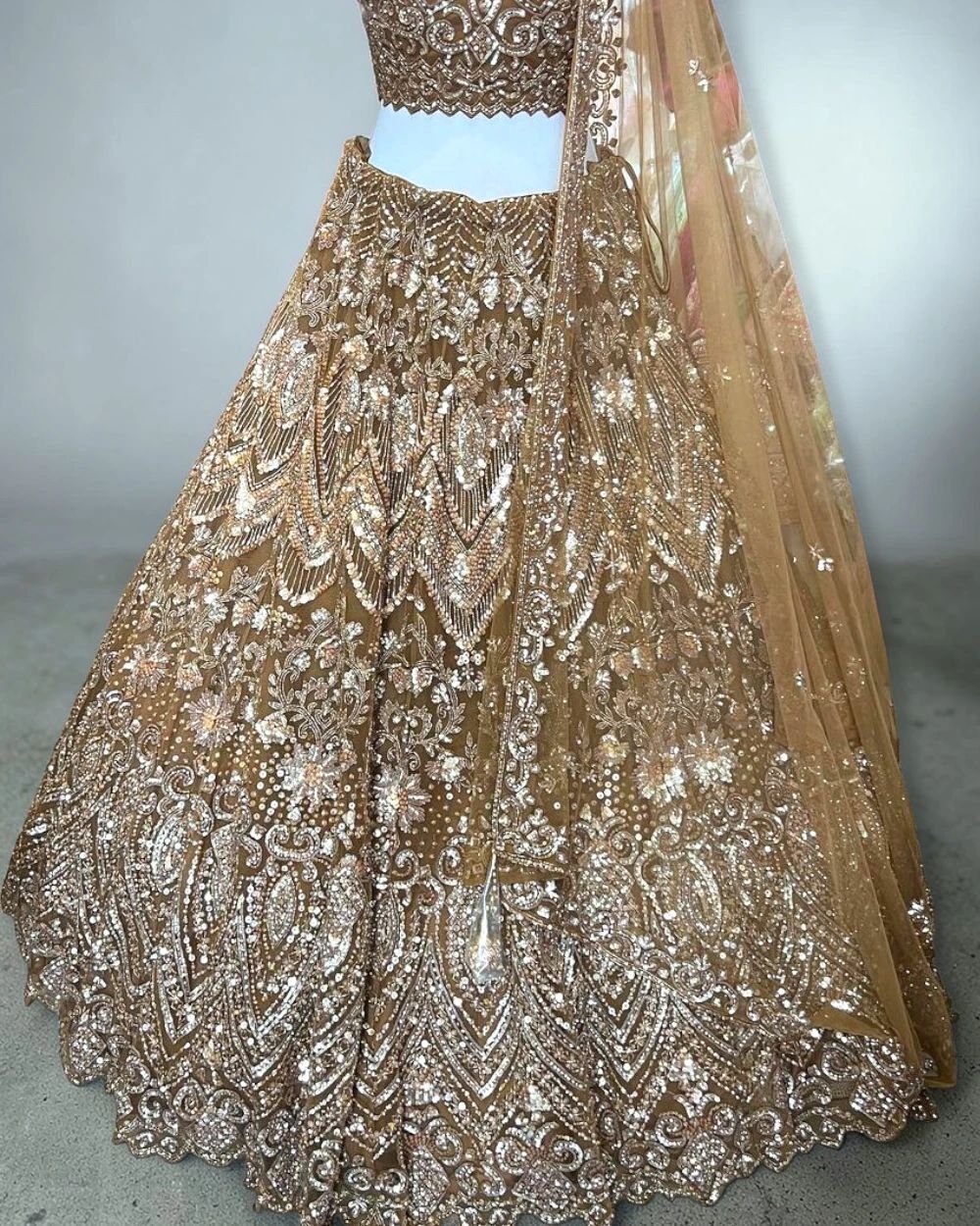 Party Wear Floral Sequins work Lehenga Choli Set