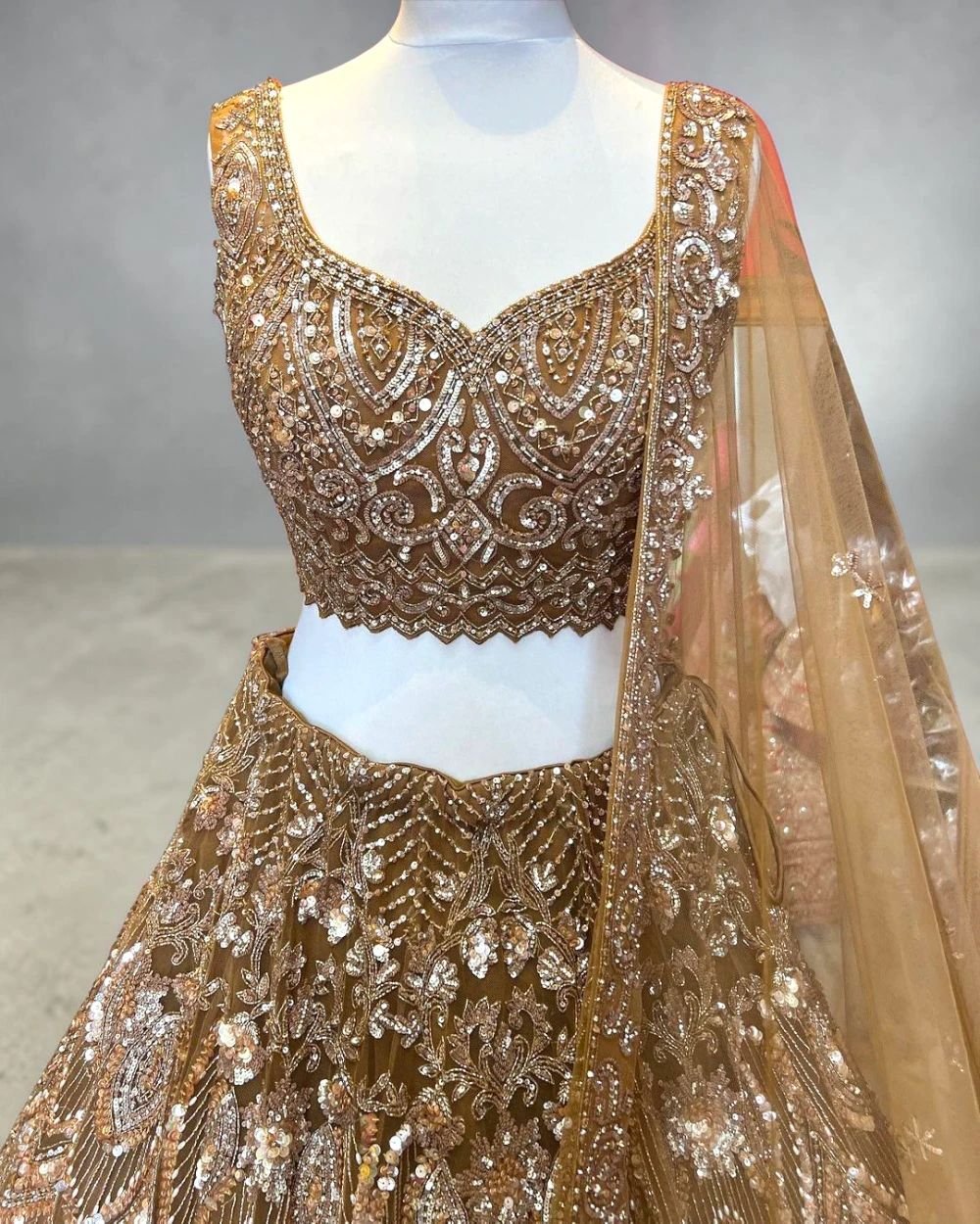 Party Wear Floral Sequins work Lehenga Choli Set