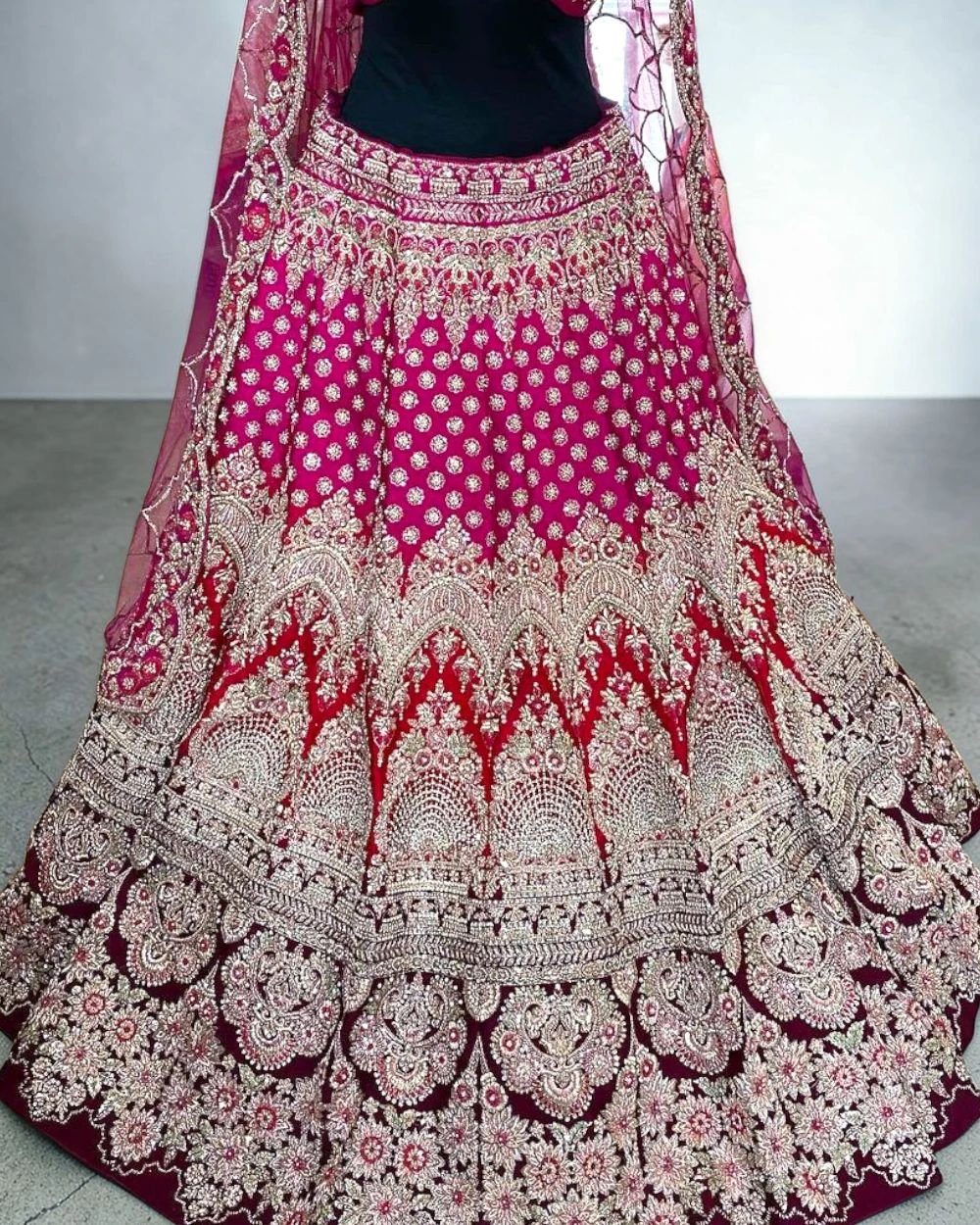 Obmre Silk Hand Emblished Designer Lehenga Choli Set