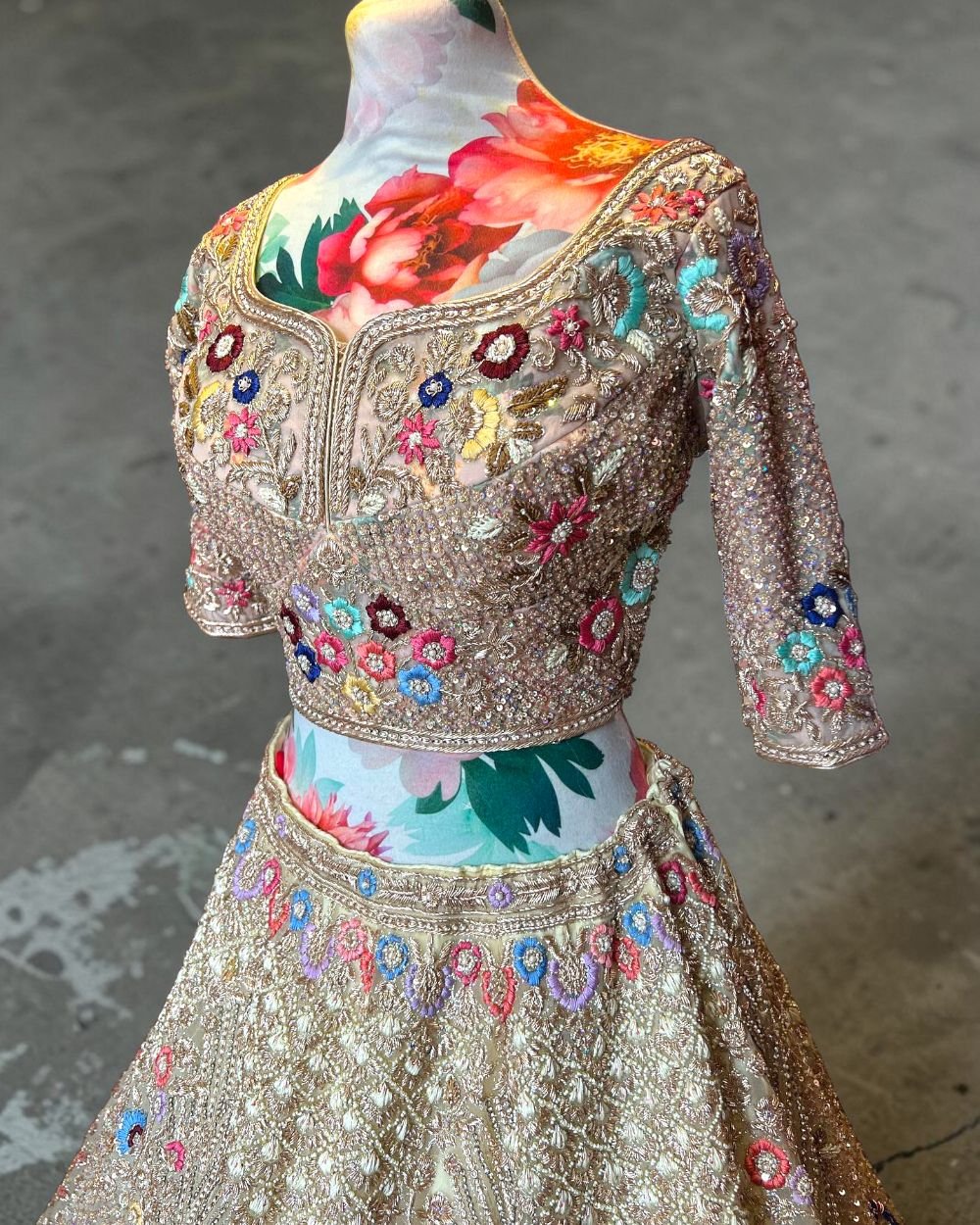 Peacock Hand Emblished Designer Lehenga Choli Set