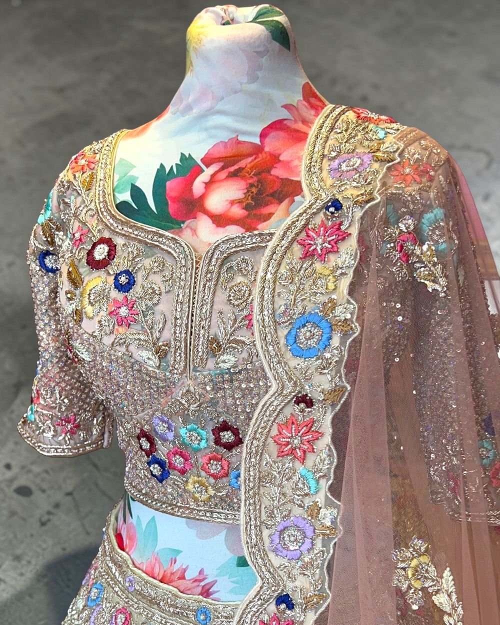 Peacock Hand Emblished Designer Lehenga Choli Set